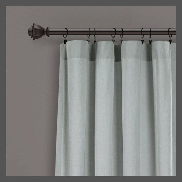 Lush Decor - Set of 2 84"x40" Chenille Chevron Rod Pocket Light Blue - Picture 2 of 4